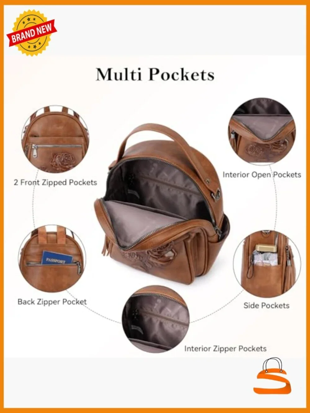 Mini Backpack Purse Women Embossed Leather Small Travel Backpack Daypack